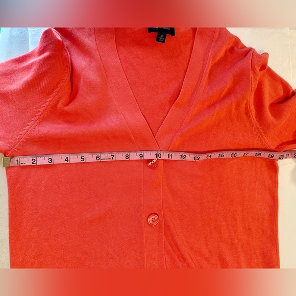 NWT AB Studio coral button down cardigan size extra large - Picture 6 of 7